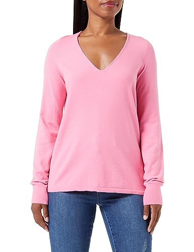 Bestseller A/S Damski VMHAPPINESS LS V-Neck GA Boo sweter, saszetka różowa, S, Sachet Pink, S