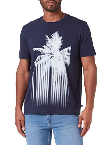 Q/S by s.Oliver Męski T-shirt z krótkim rękawem, niebieski, M
