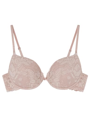 Women'secret Beautiful Biustonosz Klasyczny Faszerowany Koronka Różowy Kobieta, Różowy, 90B