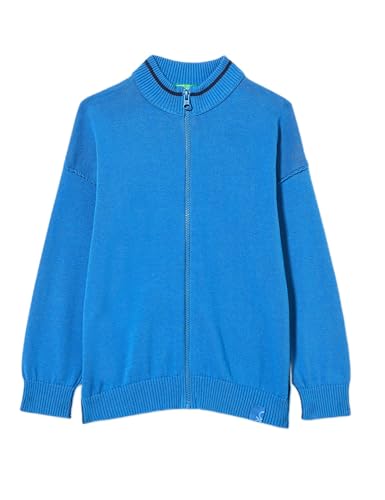 United Colors of Benetton Sweter kardigan chłopięcy, Azzurro Intenso 3f4, S