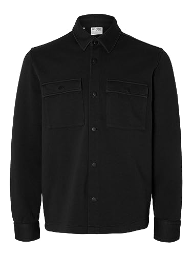 SELECTED HOMME Klasyczna koszulka męska, czarny, S