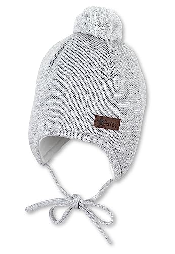 Sterntaler Strickmütze Unisex-Bimbi Czapka, srebrny mel., 39