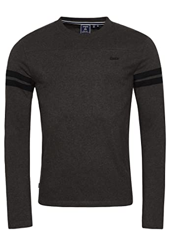 Superdry Shirt VLE Quarterback L/S Top Graphite Dark Marl S Męski, Graphite Dark Marl, S