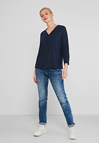 Street One T-shirt damski rękaw 3/4, Deep Blue, 38