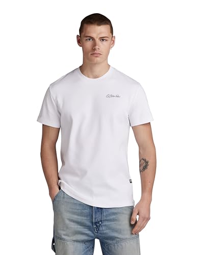 G-STAR RAW Męski T-Shirt Multi Gr. R T, Biały (White D23897-c812-110), M