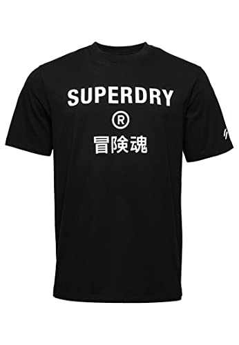 Koszulka męska z nadrukiem Superdry, Czarny, L