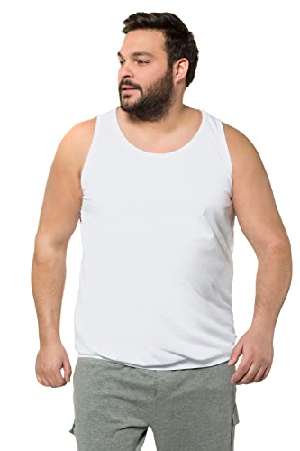 JP 1880 Męskie, duże rozmiary, duże rozmiary, odzież męska L-8XL, tank top, krój specjalny, do 8XL 719783, śnieżnobiały, 4XL