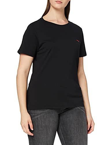 Wrangler Damska koszulka Sign Off Tee, czarny (black 100), S