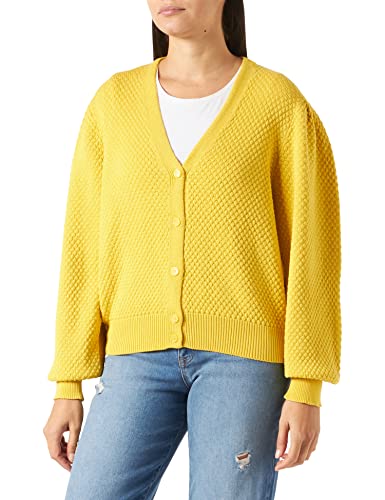 United Colors of Benetton Damski kardigan z dzianiny, Super Lemon 27t, S
