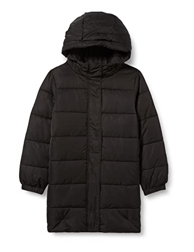 NAME IT Girl's NLFMYI Long JACKET2 kurtka, czarna, 146/152, czarny, 146/152 cm
