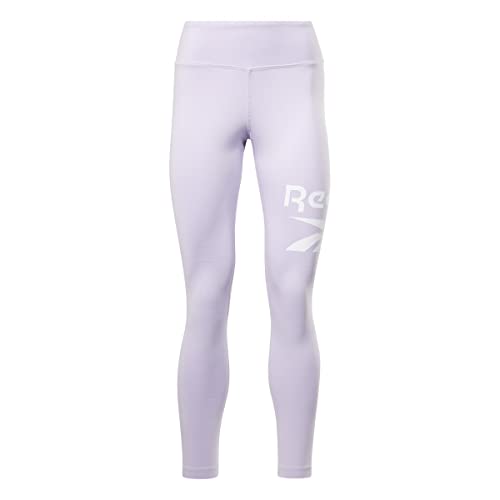 Reebok Legginsy damskie z logo tożsamości, Fioletowa Oasis, XL