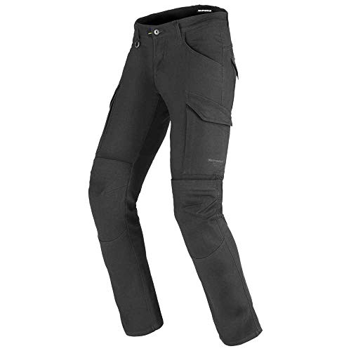 SPIDI, Pathfinder Cargo, kolor antracytowy, rozmiar 28, męskie spodnie motocyklowe z ochroną kolan Warrior, slim fit, elastyczne i wytrzymałe spodnie motocyklowe, antracytowy, 28