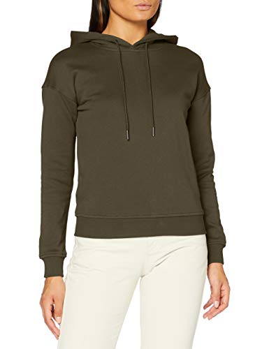 Urban Classics Damski sweter z kapturem Organic Hoody z naturalnej bawełny organicznej, górna część ze 100% bawełny organicznej, rozmiary XS do 5XL, oliwkowy, XXL