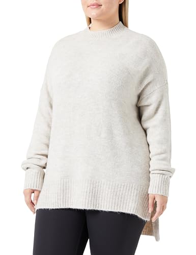 VERO MODA TALL Damski sweter Vmlefile Oversize Boxy Blou Ga Noos TLL, Birch/szczegóły: w. Melange, XS wysoki