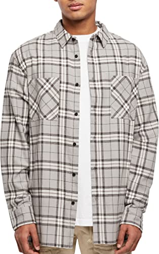 Urban Classics Męska koszulka z długim rękawem w kolorze szarym, szary/czarny, L