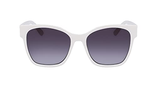 KARL LAGERFELD Damskie okulary przeciwsłoneczne KL6087S, białe, jeden rozmiar, biały, Rozmiar uniwersalny