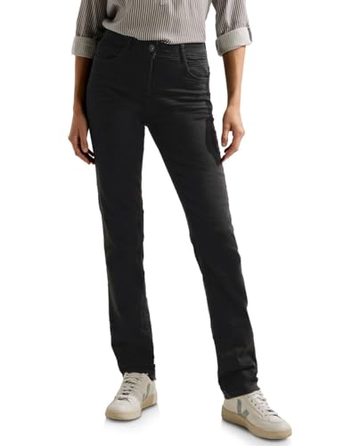 Cecil Damskie spodnie jeansowe Straight, czarny, 27W / 30L
