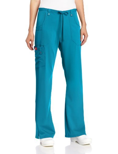 Dickies Damskie spodnie medyczne, niebiesko-zielony, XXL