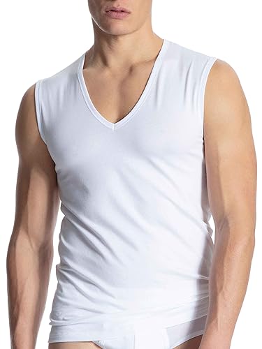 CALIDA Męski podkoszulek Cotton Code Tank Top, biały, 46/48 PL