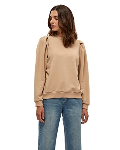 Minus 33 Damski sweter z długim rękawem Mika, Piasek Nomad, XS