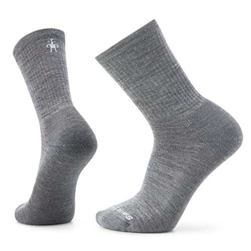 Smartwool Everyday Solid Rib Crew skarpety trekkingowe męskie, Gris moyen, Small