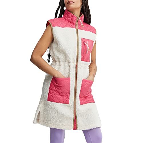THEJOGGCONCEPT Damska kamizelka JCBERRI Long Waistcoat kamizelka, 201760/Azalea Pink Mix, XS, 201760 / Azalea Pink Mix, XS