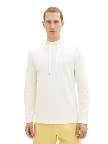 TOM TAILOR Męska koszulka z długim rękawem 1036352, 10332-Off biała, 3XL, 10332 – Off White, 3XL