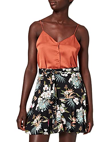 Urban Classics Damska spódnica z wiskozy, mini skort, dostępna w wielu różnych kolorach, rozmiary od XS do 5XL, Black Tropical, 3XL