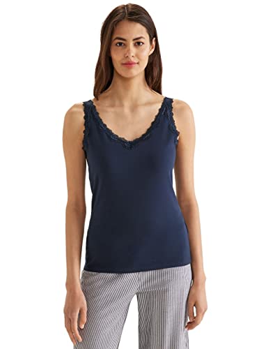 Street One Damski top koronkowy, Deep Blue, 38