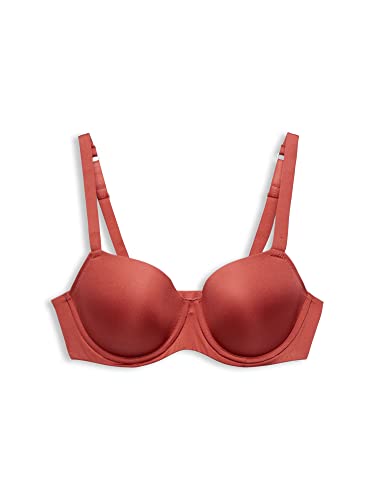 ESPRIT Watowany biustonosz z fiszbinami, Terracotta, 80G