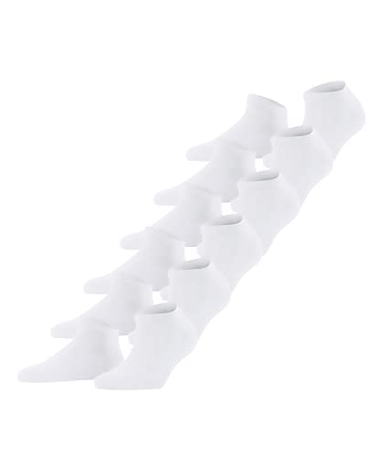 FALKE Kobiety Skarpety do trampek Happy 6-Pack W SN Bawełna krótkie jednokolorowe 6 Pak, Biały (White 2000), 35-38