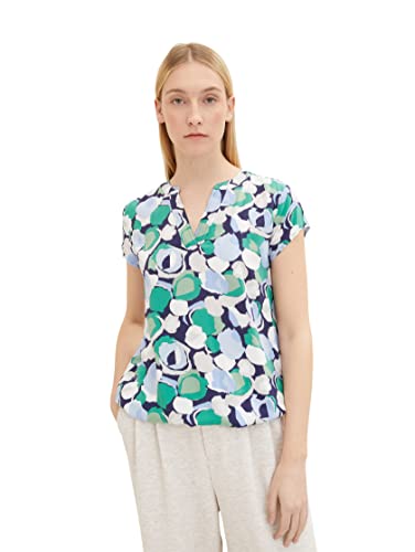 TOM TAILOR 1035245 Bluzka Kobiety, 31572 - Green Flower Design, 46