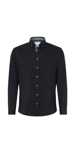 BRAX Męska koszula w stylu Daniel C Light Smart męska koszula w delikatnej flanelowej koszuli z kołnierzem zapinanym na guziki, antracyt, 3XL