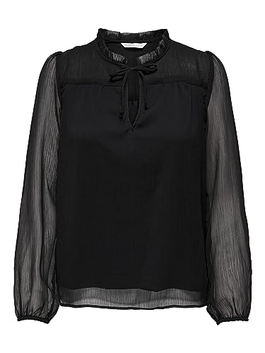 ONLY Damska bluzka Onlditsy L/S Blouse WVN Noos, czarny, L
