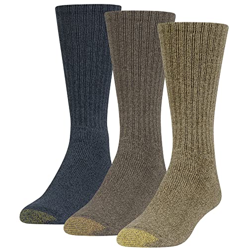 Gold Toe Męskie skarpety Uptown, 3 pary, oliwkowy/tyto/denim, rozmiar buta: 6-12,5
