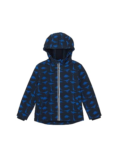 TOM TAILOR Chłopięca kurtka softshell z nadrukiem dinozaura, 32673-Navy Blue Dino Softshell Print, 116-122