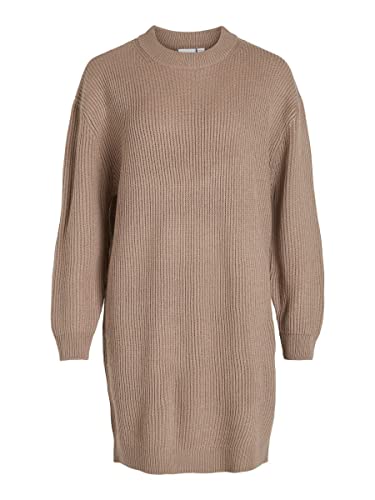 Vila Sukienka damska VINUA O-Neck L/S, dzianinowa, Fungi, S, Fungi, S