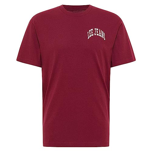 Lee T-shirt męski Varsity Tee, port, XXL