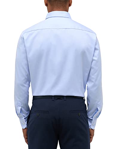 Eterna Męska koszula z długim rękawem Comfort FIT Cover Twill Light Blue UNI, 17, Jasnoniebieski, 42