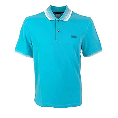 bugatti Męska koszula polo, 8150-35040, aqua-430, regular, aqua-430, S
