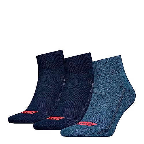Levi's Unisex Quarter (zestaw 3 szt.), Denim, 43-46 EU