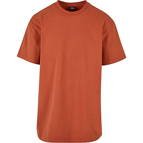 Urban Classics Heavy Oversized Garment Dye Tee, T-Shirt Męski, Terakota, Terakota, XL