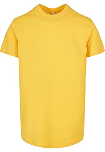 Build Your Brand Męski Basic okrągły dekolt, męski T-shirt o klasycznym kroju, dostępny w wielu kolorach, rozmiary XS-5XL, ó?ty Taxi, M