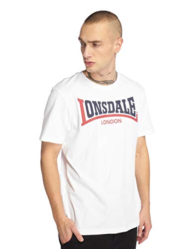 Lonsdale T-shirt męski Two Tone, biały, 3XL
