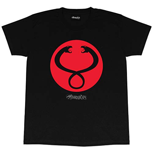 Popgear Męski T-shirt Thundercats mumm-ra emblemat czarny, Czarny, S
