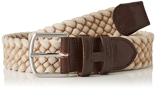 Hackett London Męski pasek w stylu vintage, Brązowy (kamień), 26