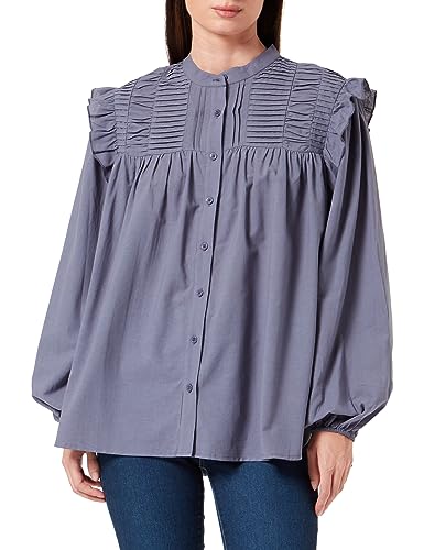 TILDEN Damska bluzka z długim rękawem 37330970, szaro-niebieska, XL, szary/niebieski, XL