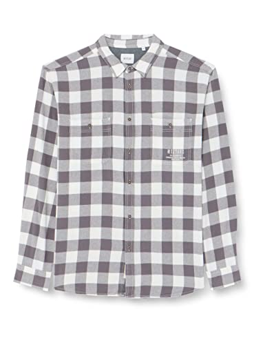 MUSTANG Męska koszula Clemens CH, flanela Monotone 12364, XXL