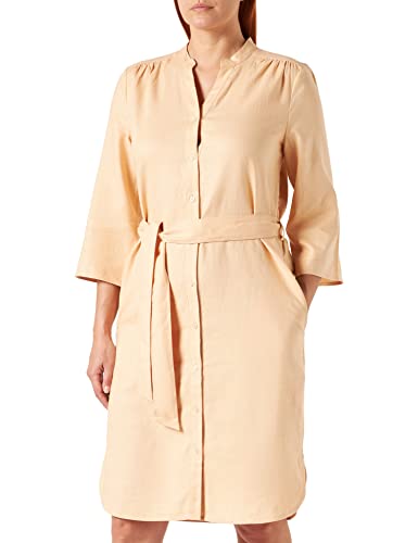 Noa Noa Damska przezroczysta sukienka lniana, Prawie morela, 44 PL