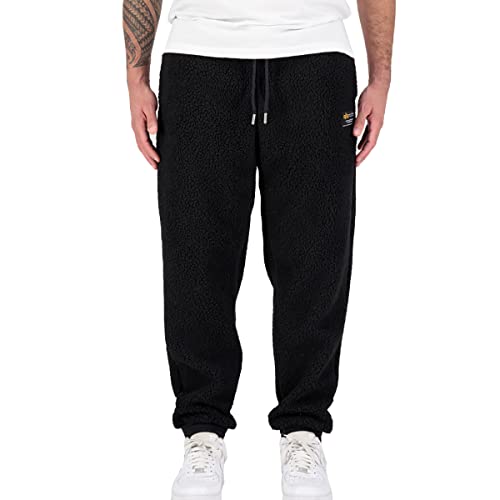 ALPHA INDUSTRIES Teddy Jogger Spodnie męskie, 03-czarny, XL